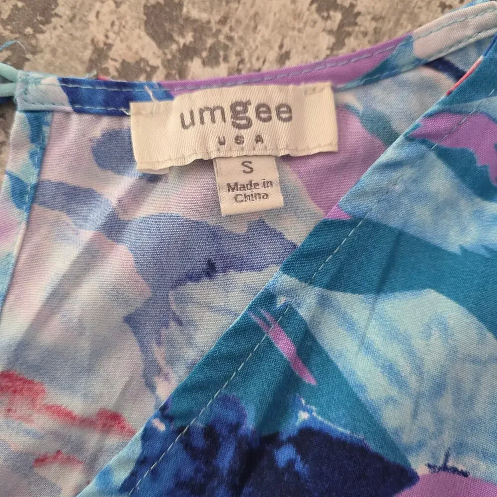 Umgee Colorful Floral Romper Size Small